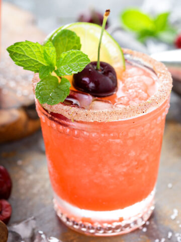 a glass of frozen cherry limeade {title:2:3}
